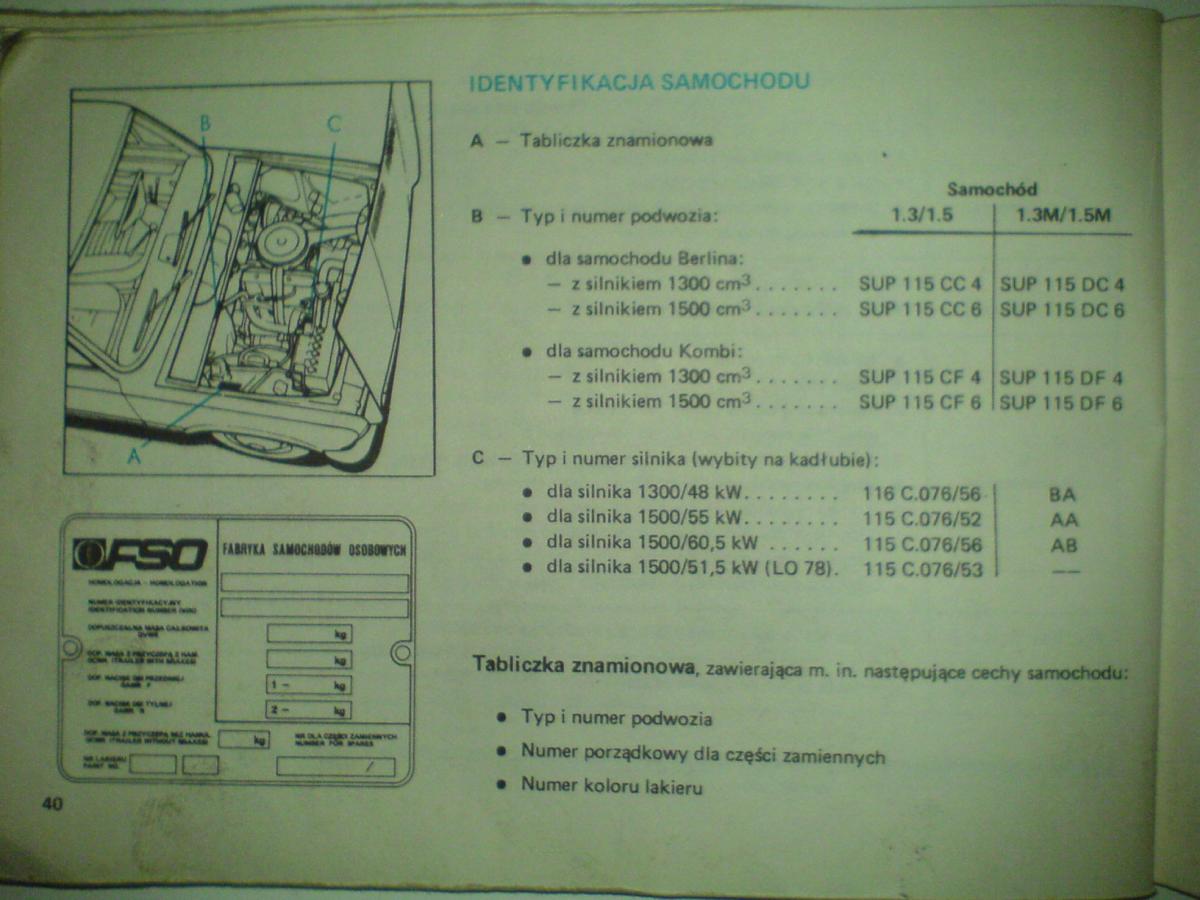 Fiat 125p instrukcja obslugi / page 44