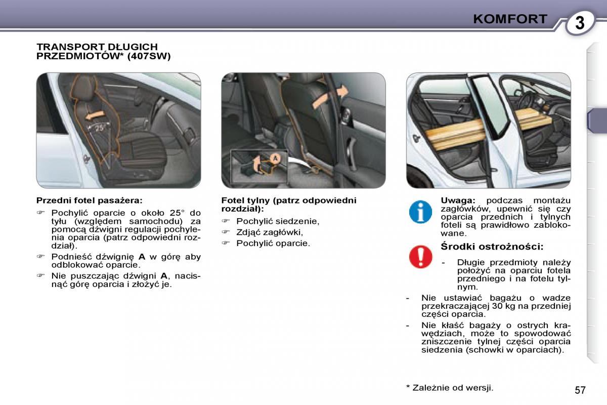 Peugeot 407 instrukcja / page 55