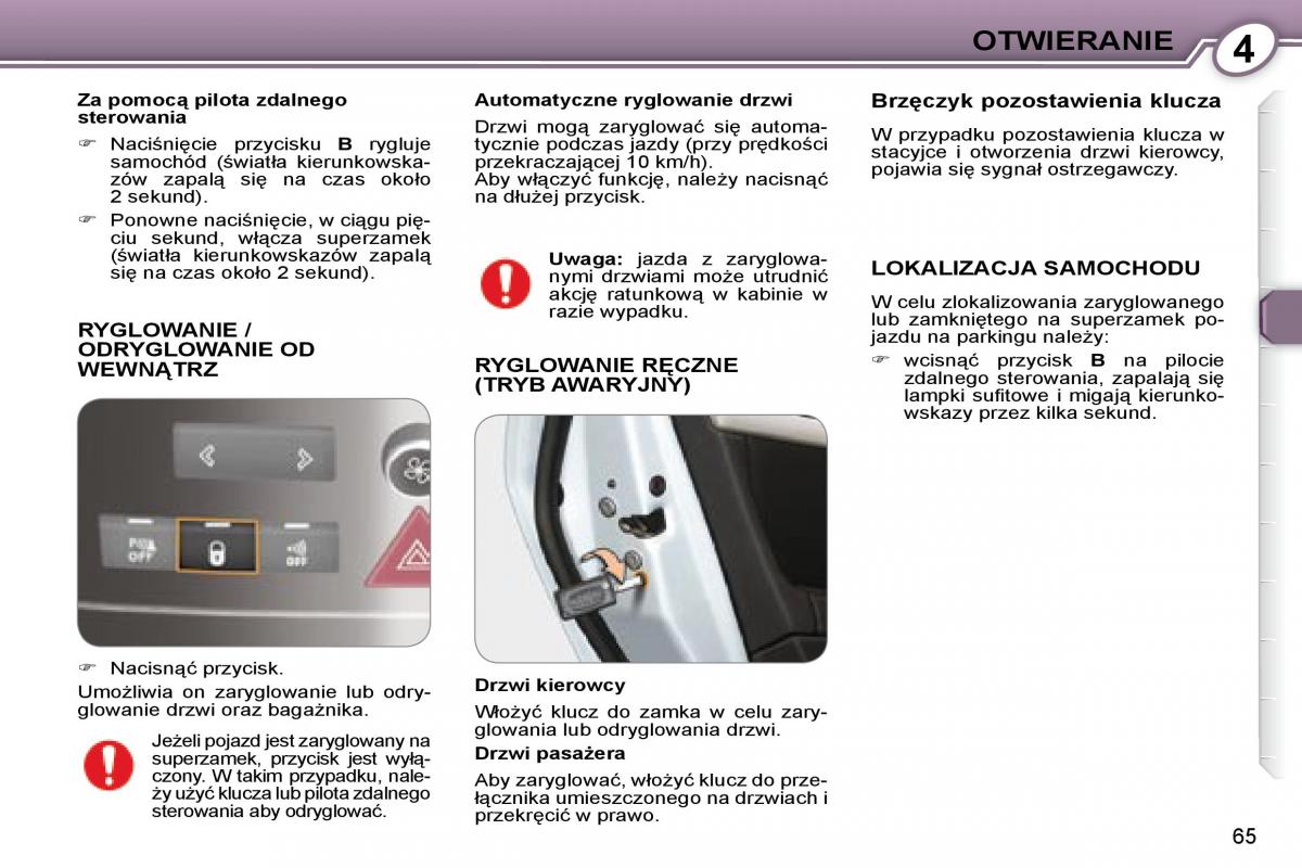 Peugeot 407 instrukcja / page 64