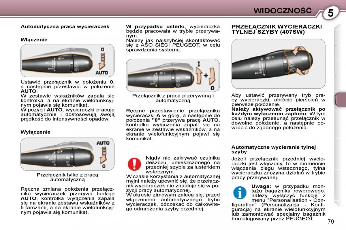 Peugeot 407 instrukcja / page 80