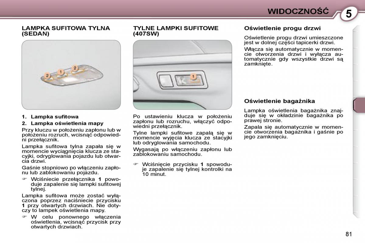 Peugeot 407 instrukcja / page 82