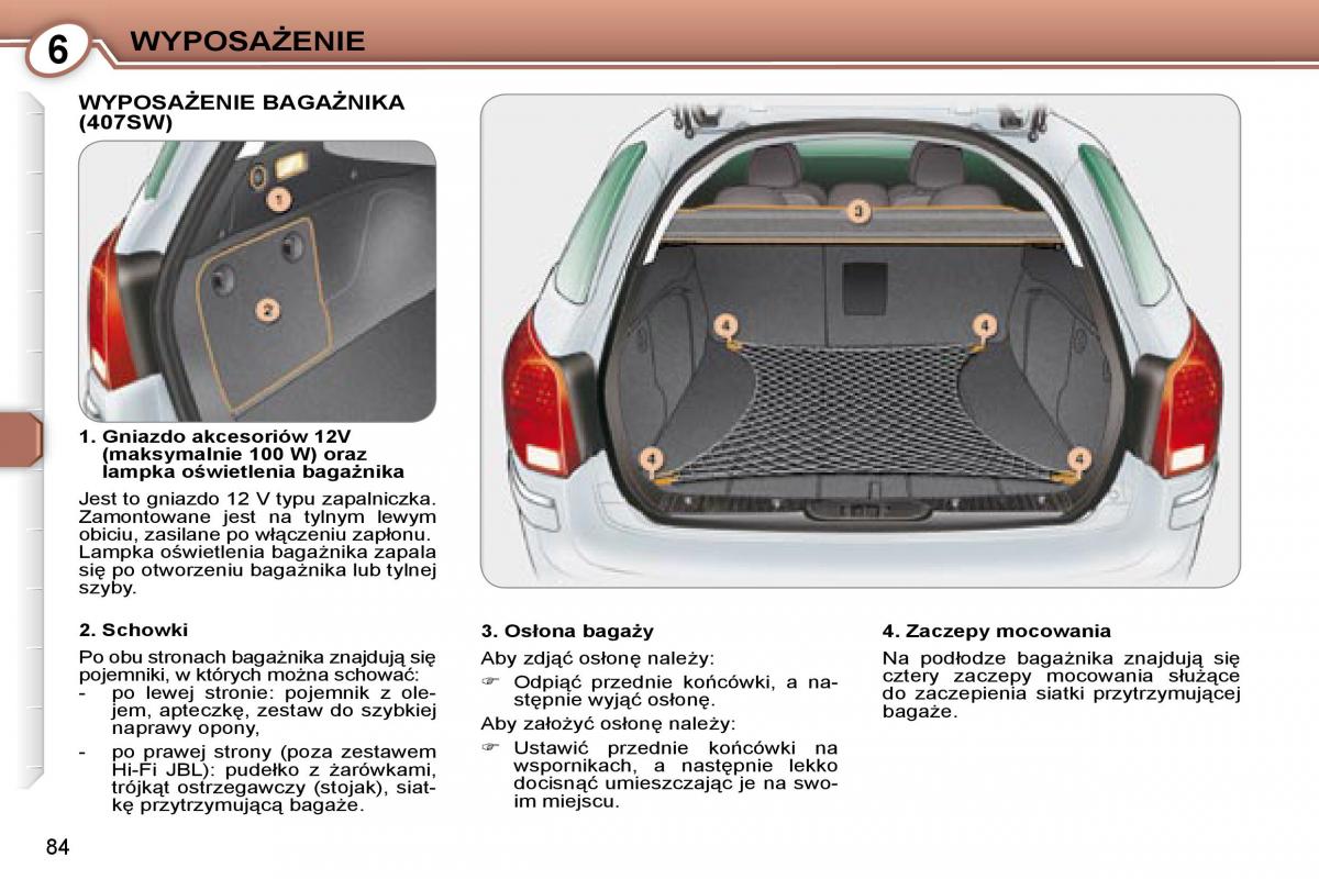 Peugeot 407 instrukcja / page 85