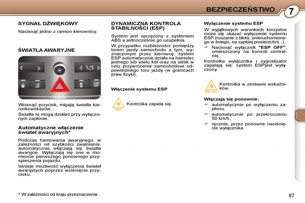 Peugeot 407 instrukcja / page 88