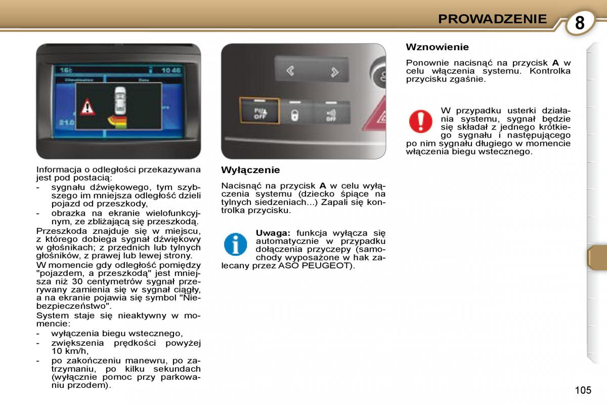 Peugeot 407 instrukcja obslugi / page 106