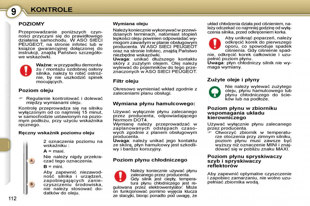 Peugeot 407 instrukcja obslugi / page 112