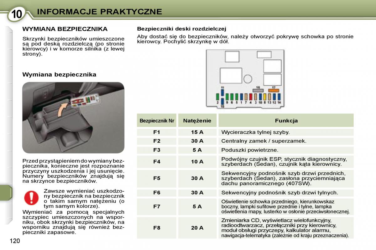 Peugeot 407 instrukcja / page 121