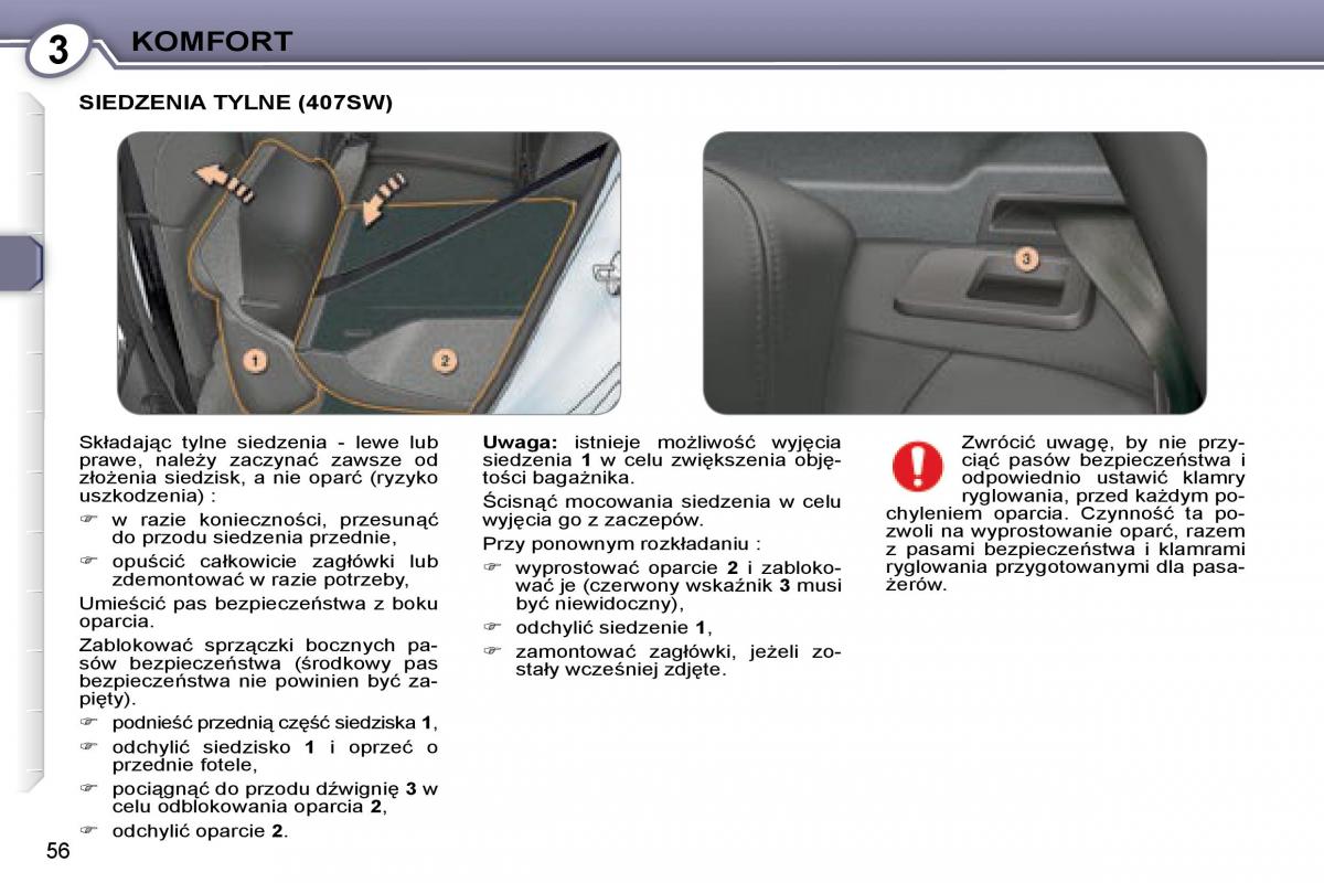 Peugeot 407 instrukcja obslugi / page 54