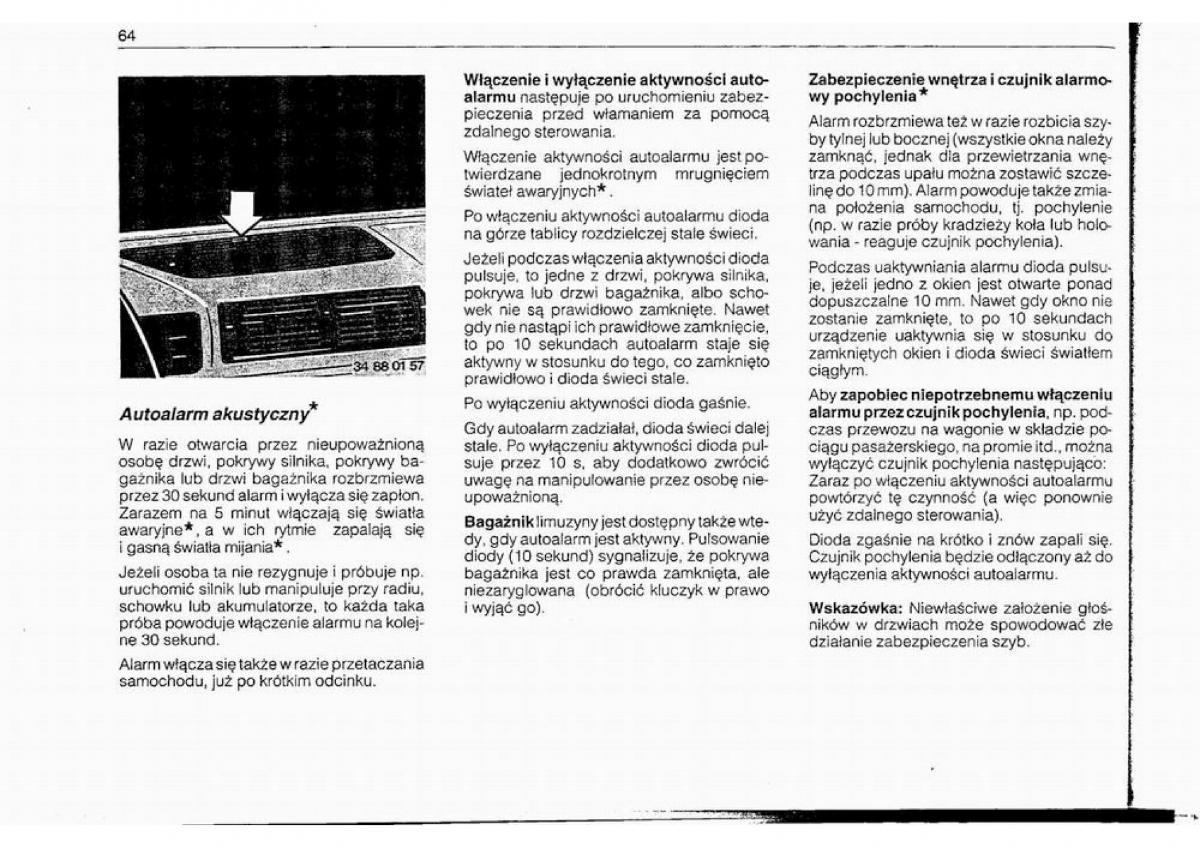 BMW 5 E34 instrukcja obslugi / page 63