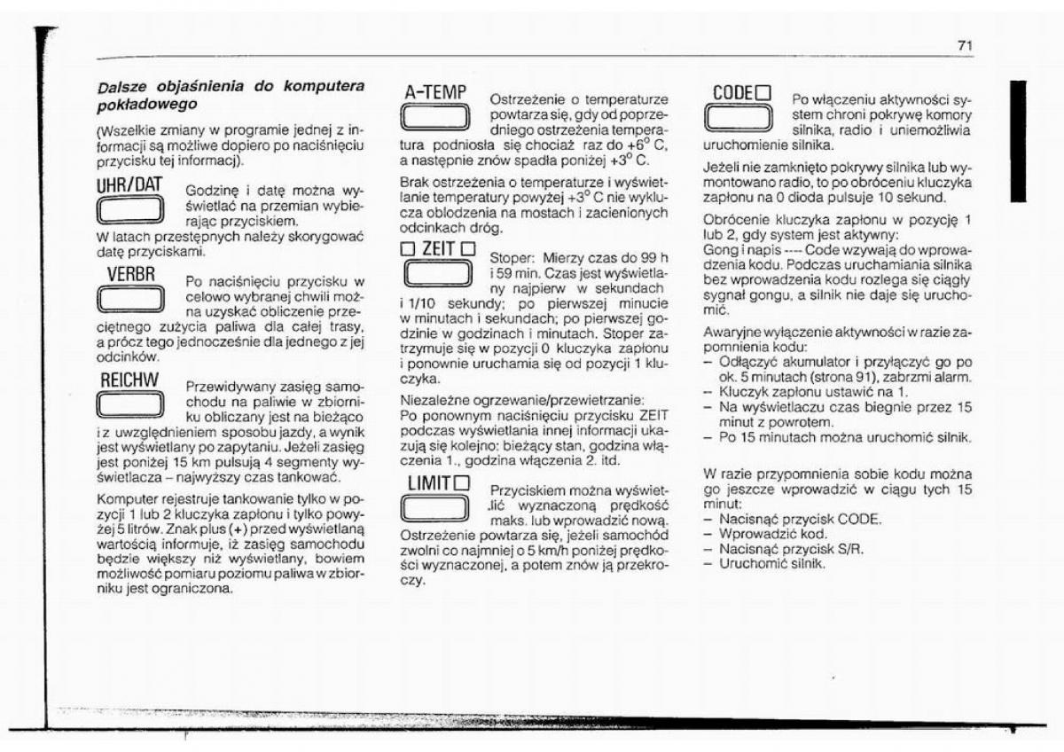 BMW 5 E34 instrukcja obslugi / page 70