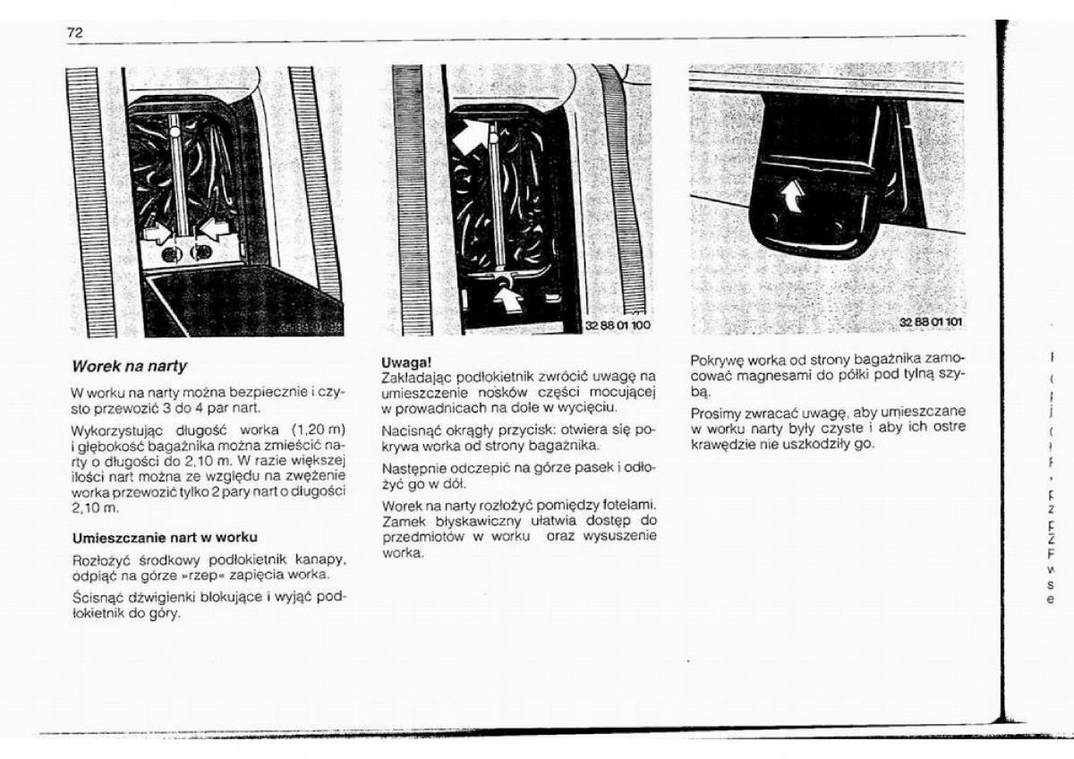 BMW 5 E34 instrukcja obslugi / page 71