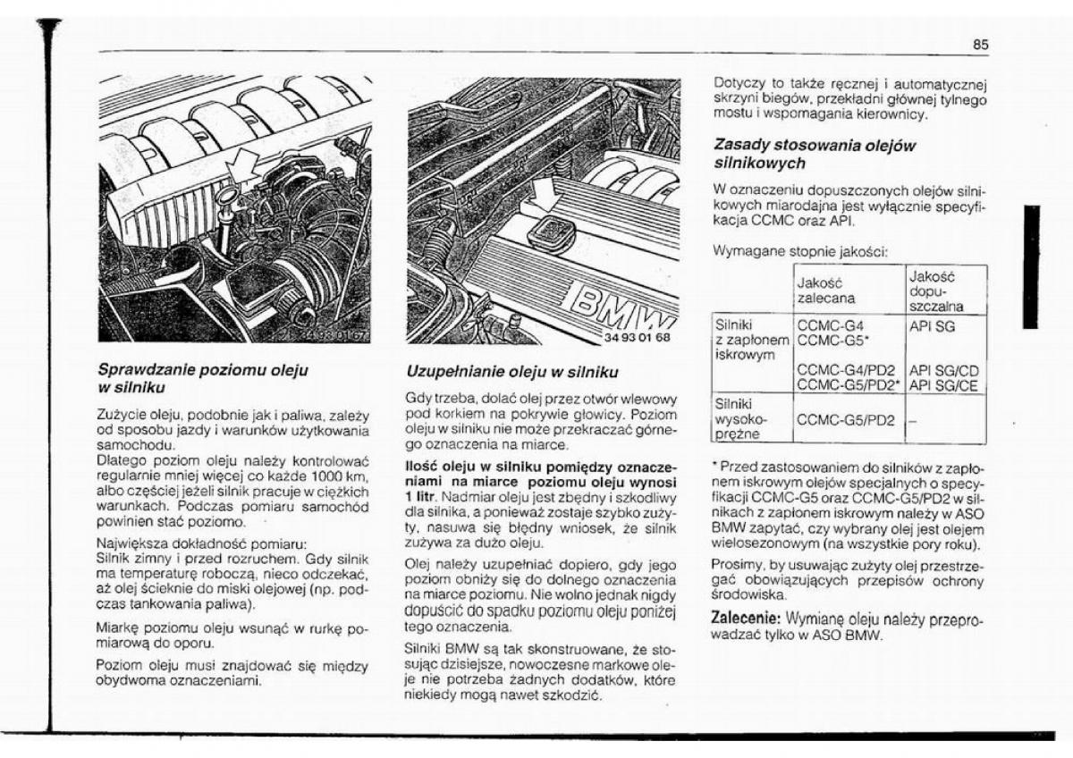 BMW 5 E34 instrukcja obslugi / page 86