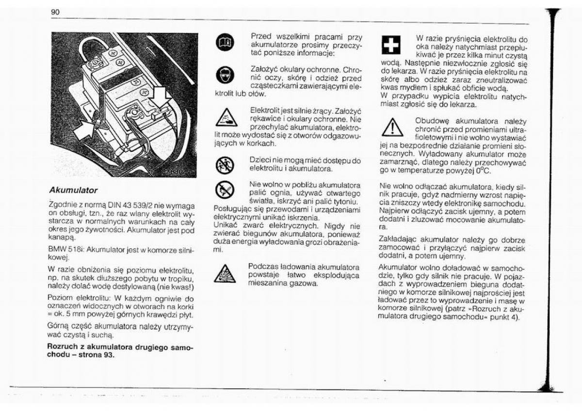 BMW 5 E34 instrukcja obslugi / page 91