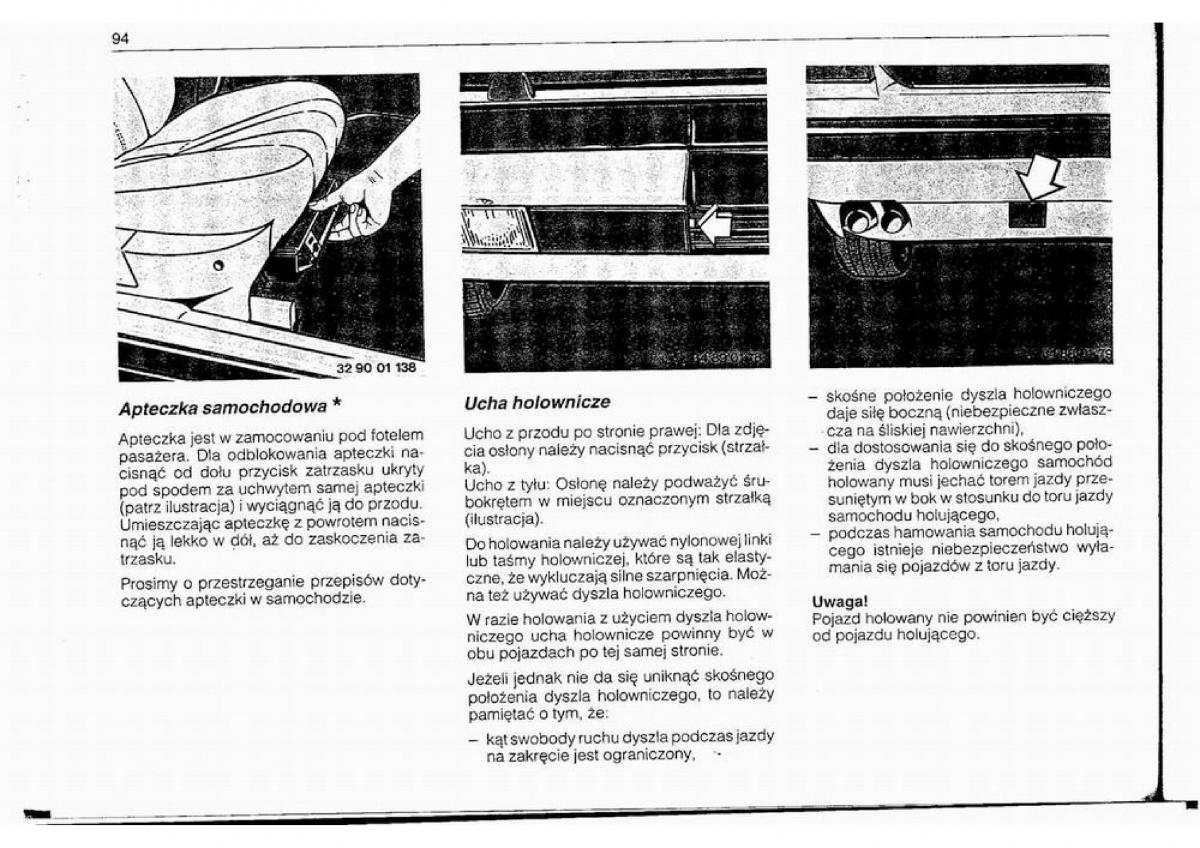 BMW 5 E34 instrukcja obslugi / page 95