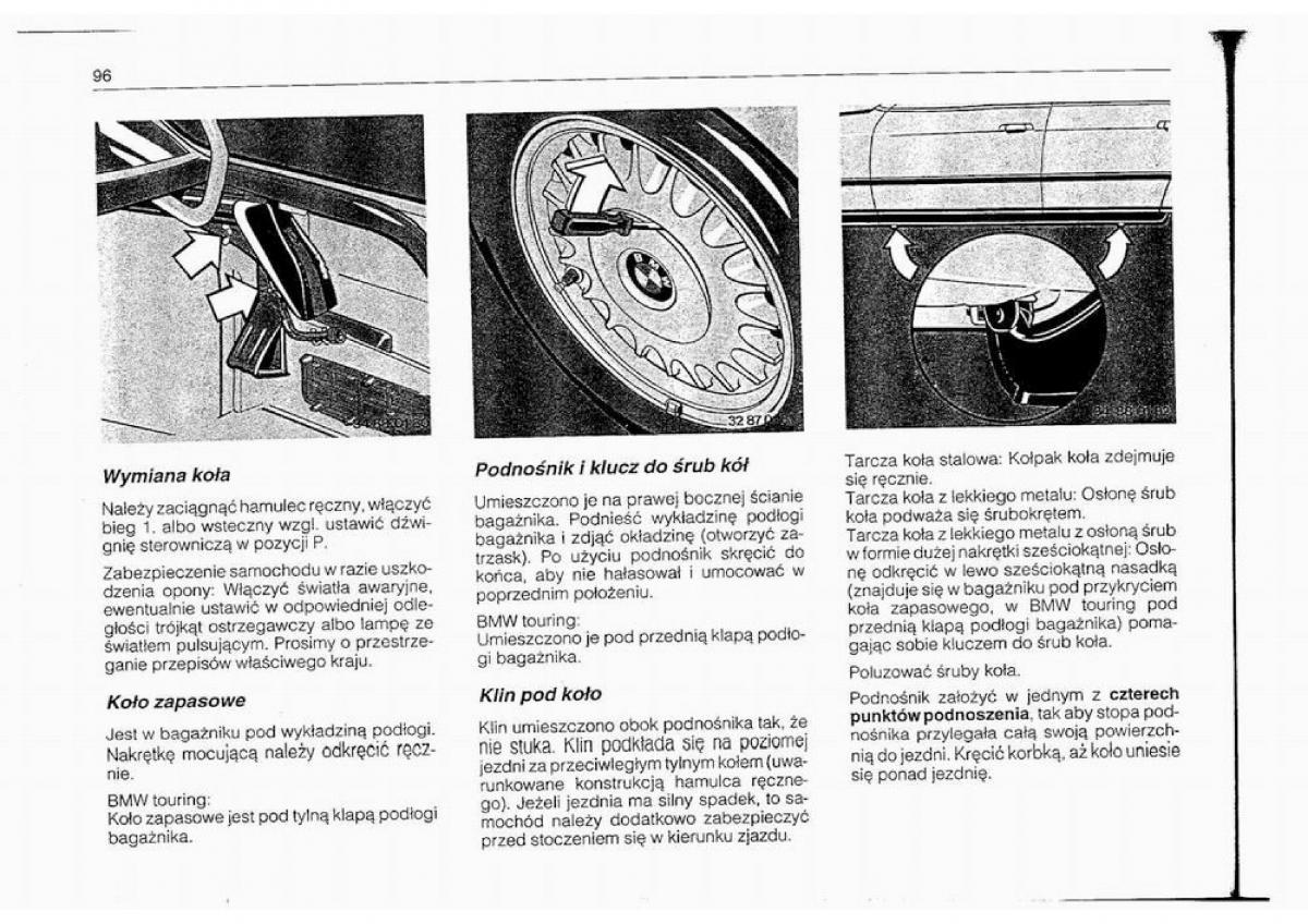 BMW 5 E34 instrukcja obslugi / page 97