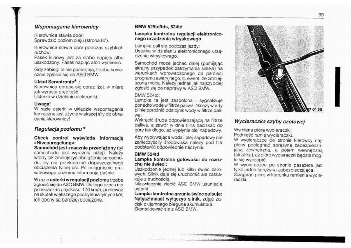 BMW 5 E34 instrukcja obslugi / page 100