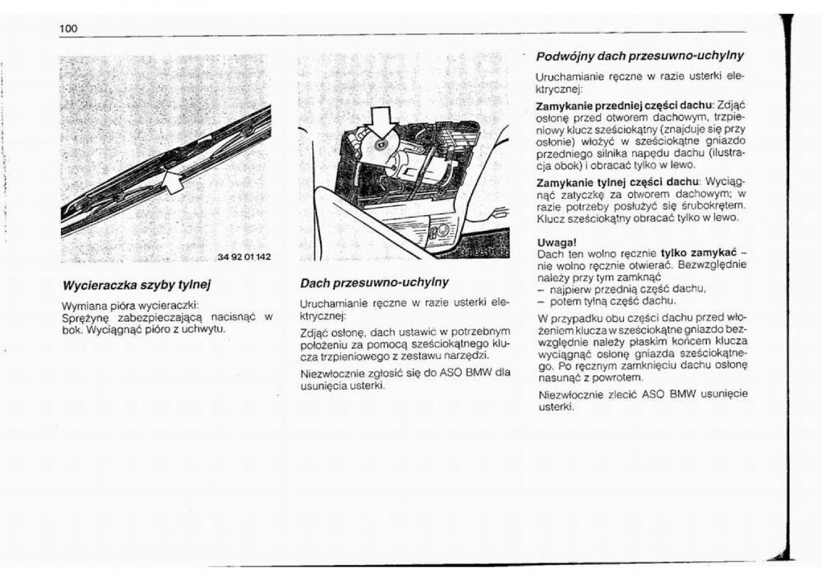 BMW 5 E34 instrukcja obslugi / page 101