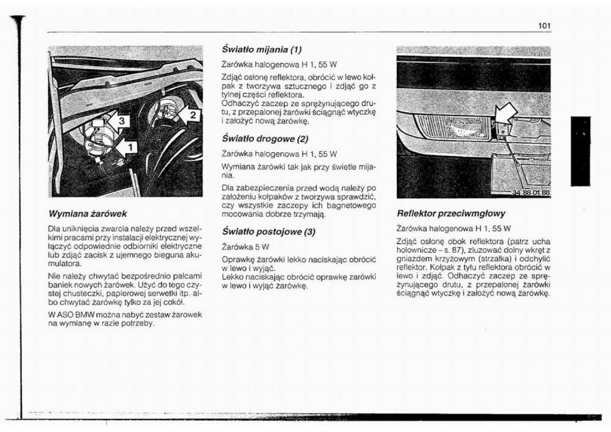 BMW 5 E34 instrukcja obslugi / page 102