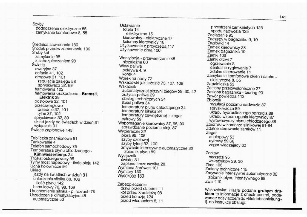 BMW 5 E34 instrukcja obslugi / page 142