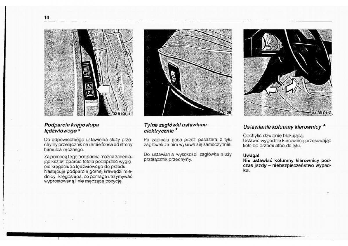 BMW 5 E34 instrukcja obslugi / page 15