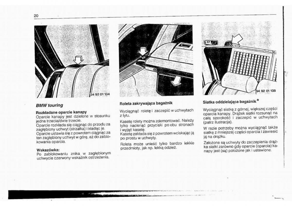 BMW 5 E34 instrukcja obslugi / page 19