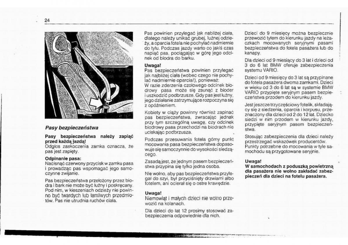 BMW 5 E34 instrukcja obslugi / page 23