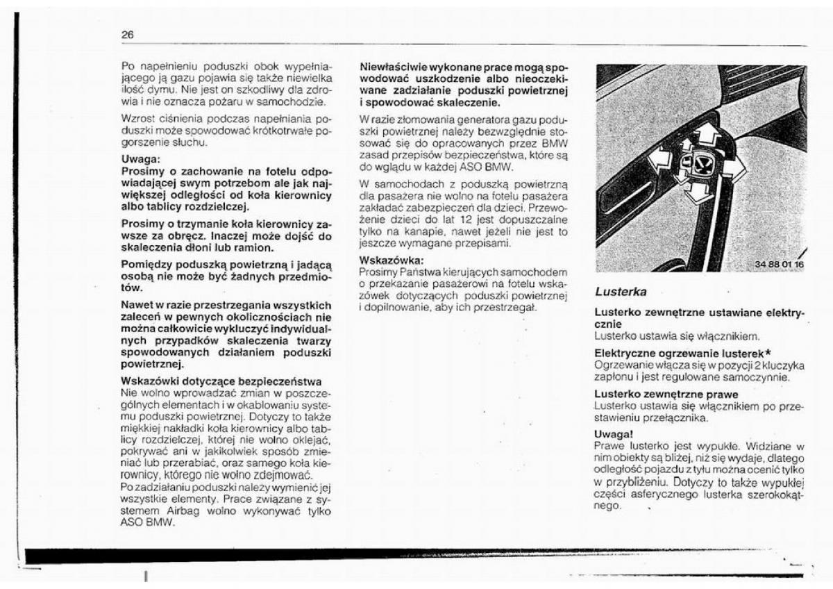 BMW 5 E34 instrukcja obslugi / page 25