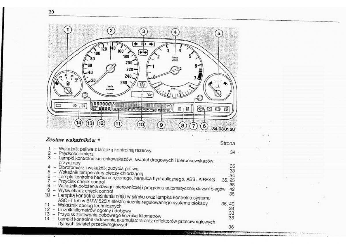 BMW 5 E34 instrukcja obslugi / page 29