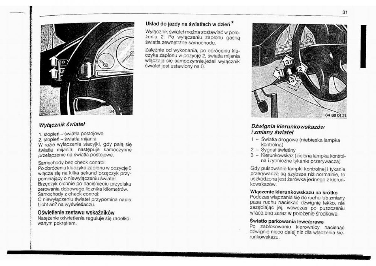 BMW 5 E34 instrukcja obslugi / page 30