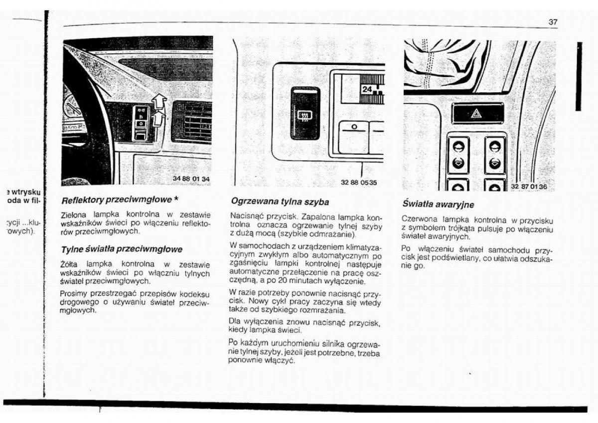 BMW 5 E34 instrukcja obslugi / page 36