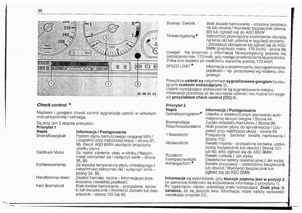 BMW 5 E34 instrukcja obslugi / page 37