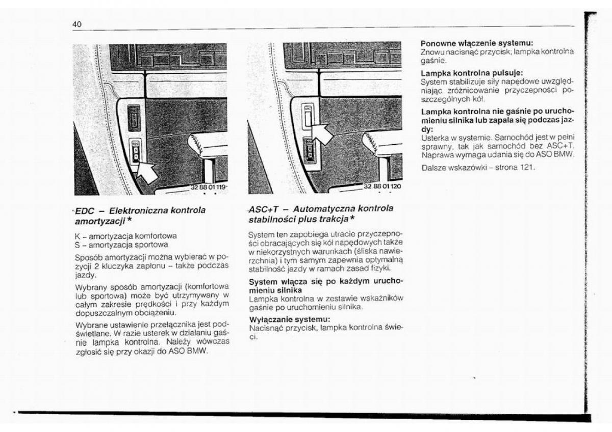 BMW 5 E34 instrukcja obslugi / page 39