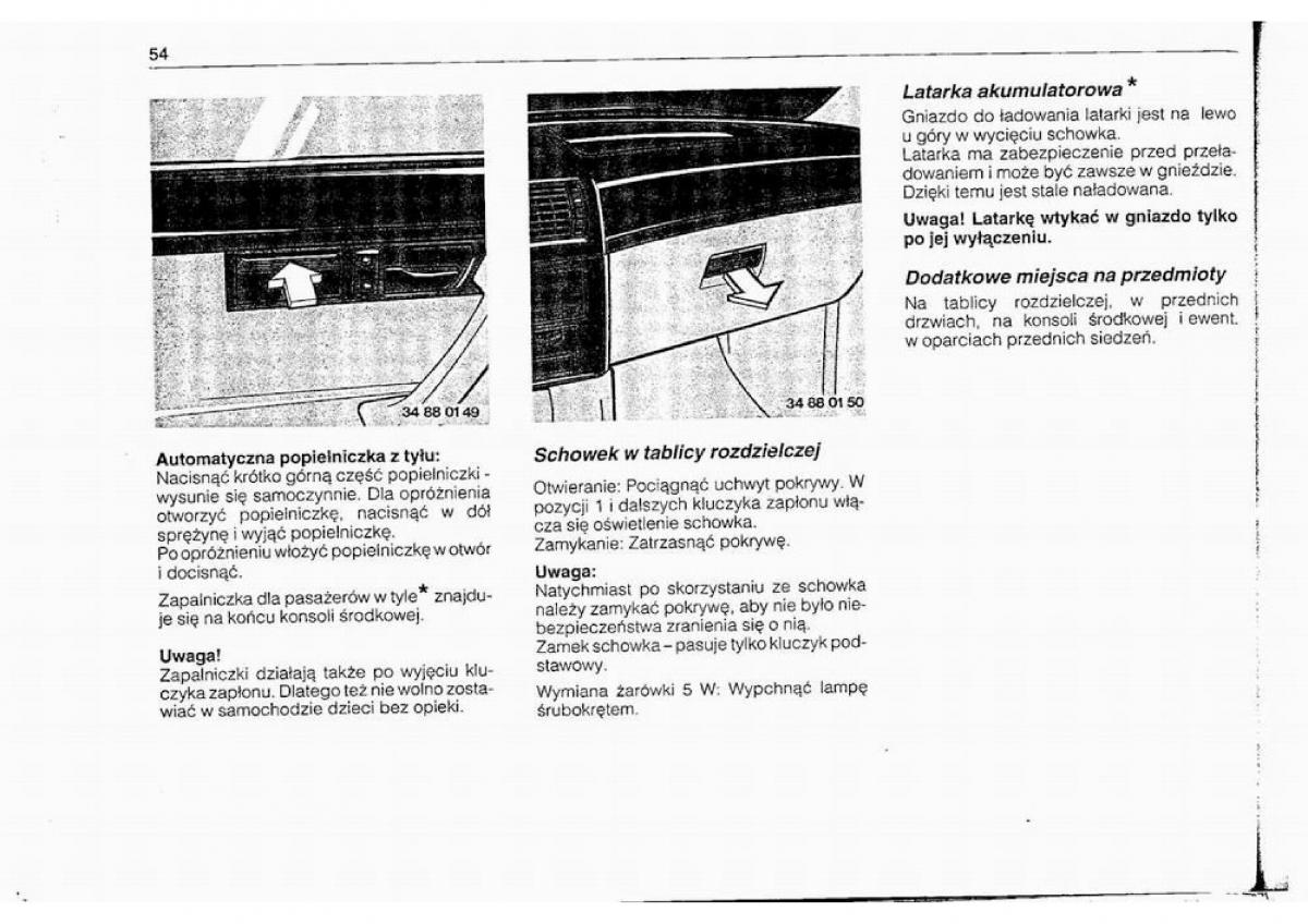 BMW 5 E34 instrukcja obslugi / page 53