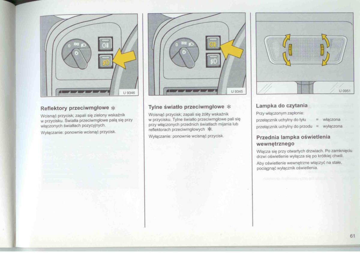 Opel Frontera A Isuzu Wizard Vauxhall Holden instrukcja obslugi / page 63