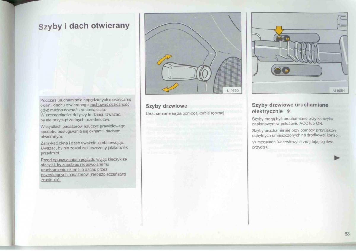 Opel Frontera A Isuzu Wizard Vauxhall Holden instrukcja obslugi / page 65