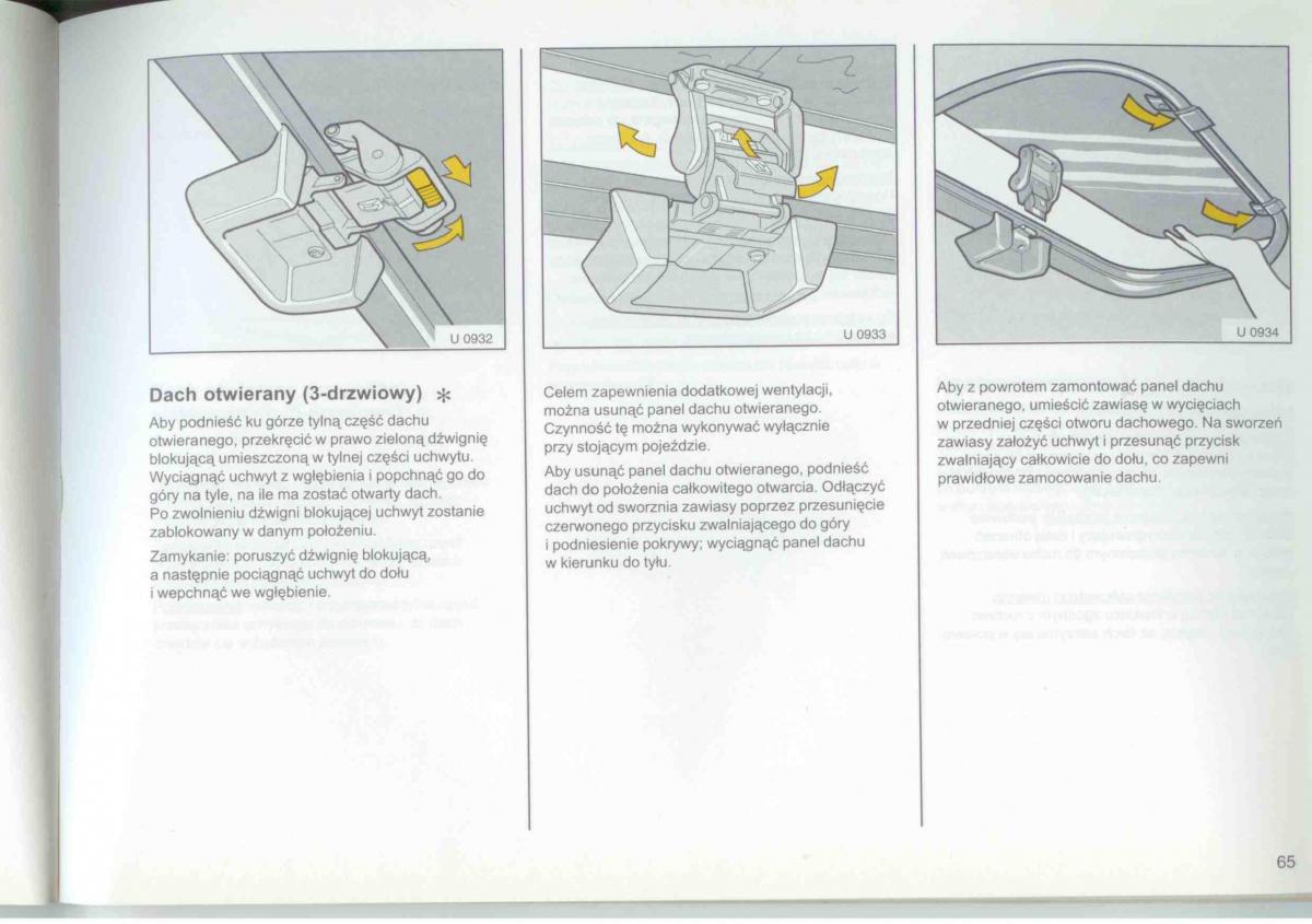 Opel Frontera A Isuzu Wizard Vauxhall Holden instrukcja obslugi / page 67