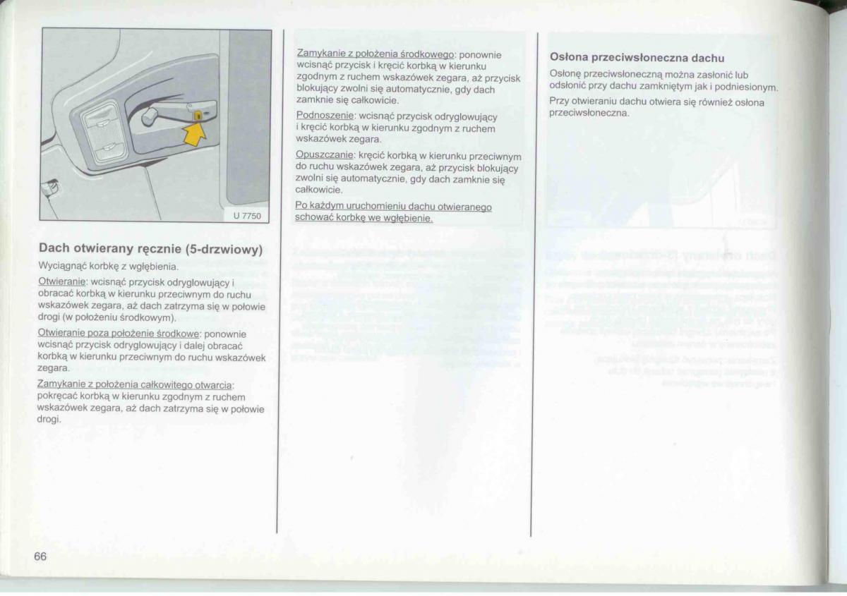 Opel Frontera A Isuzu Wizard Vauxhall Holden instrukcja obslugi / page 68