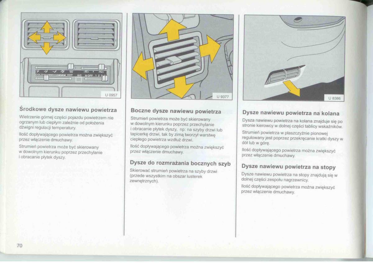 Opel Frontera A Isuzu Wizard Vauxhall Holden instrukcja obslugi / page 72