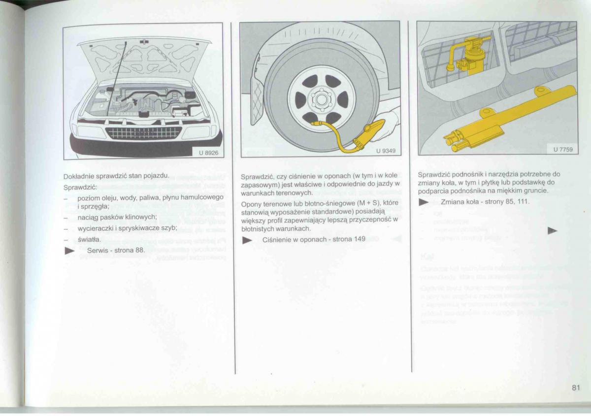 Opel Frontera A Isuzu Wizard Vauxhall Holden instrukcja obslugi / page 83