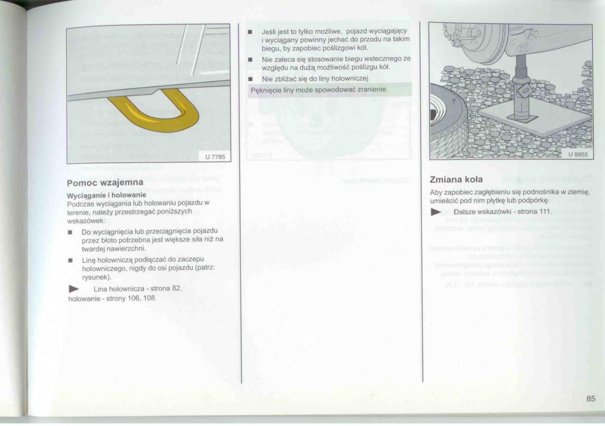 Opel Frontera A Isuzu Wizard Vauxhall Holden instrukcja obslugi / page 87