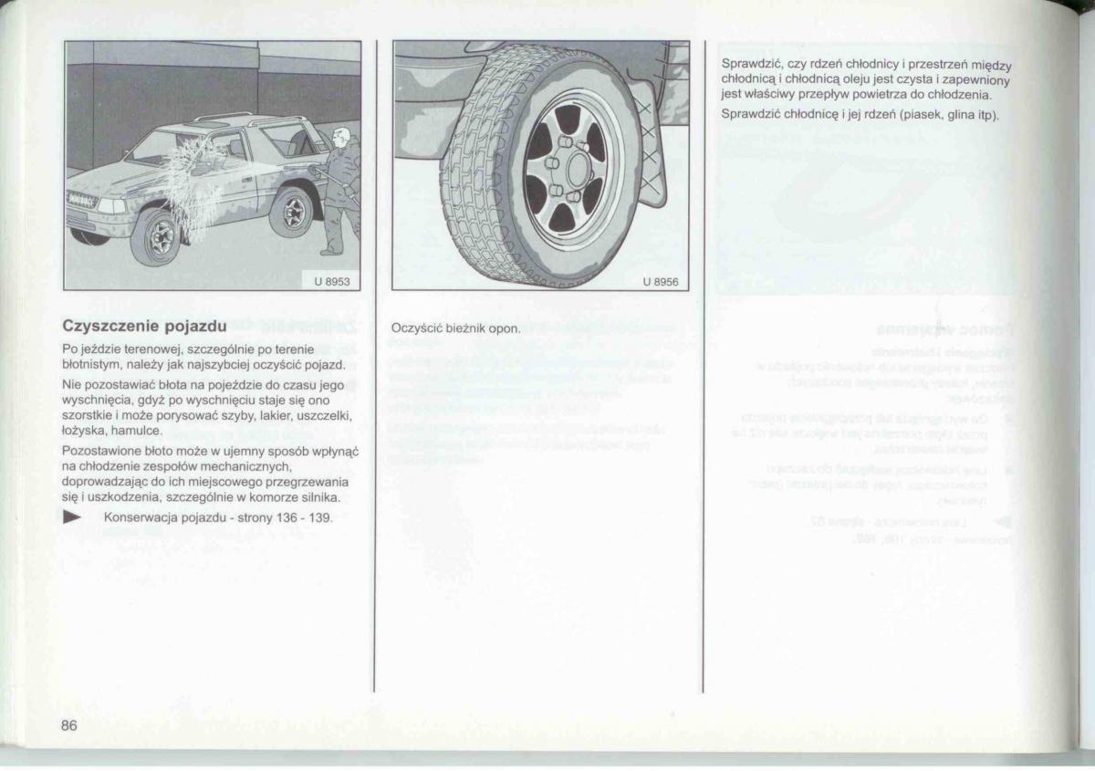 Opel Frontera A Isuzu Wizard Vauxhall Holden instrukcja obslugi / page 88