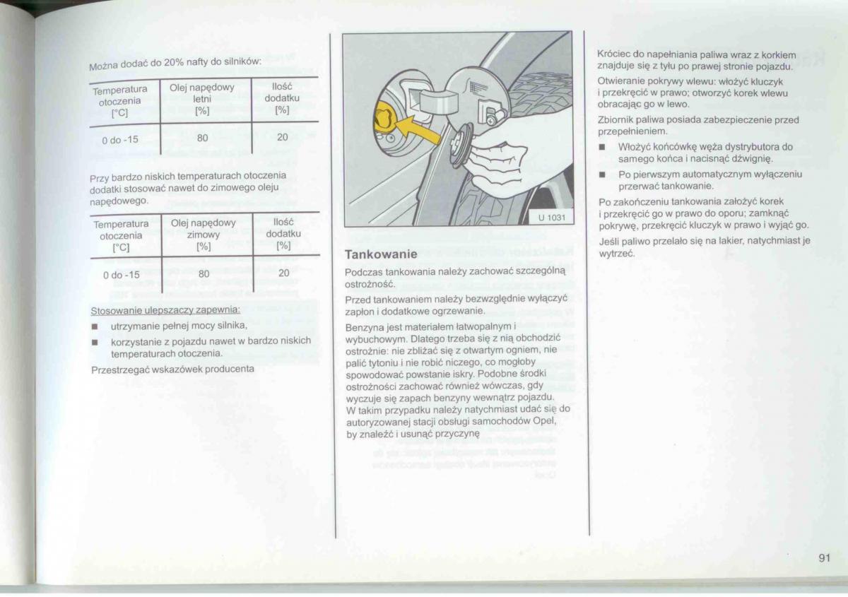 Opel Frontera A Isuzu Wizard Vauxhall Holden instrukcja obslugi / page 93