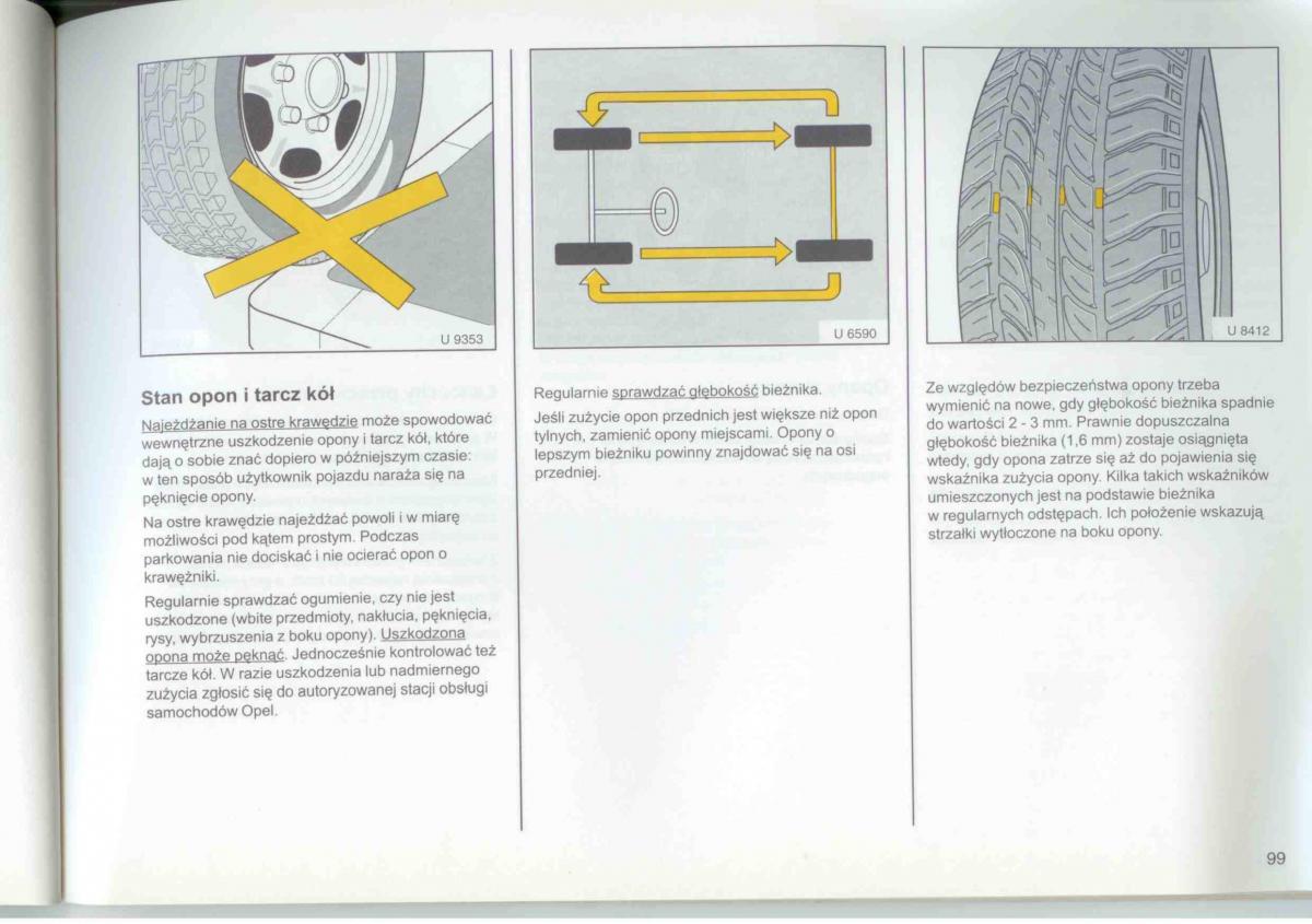 Opel Frontera A Isuzu Wizard Vauxhall Holden instrukcja obslugi / page 101