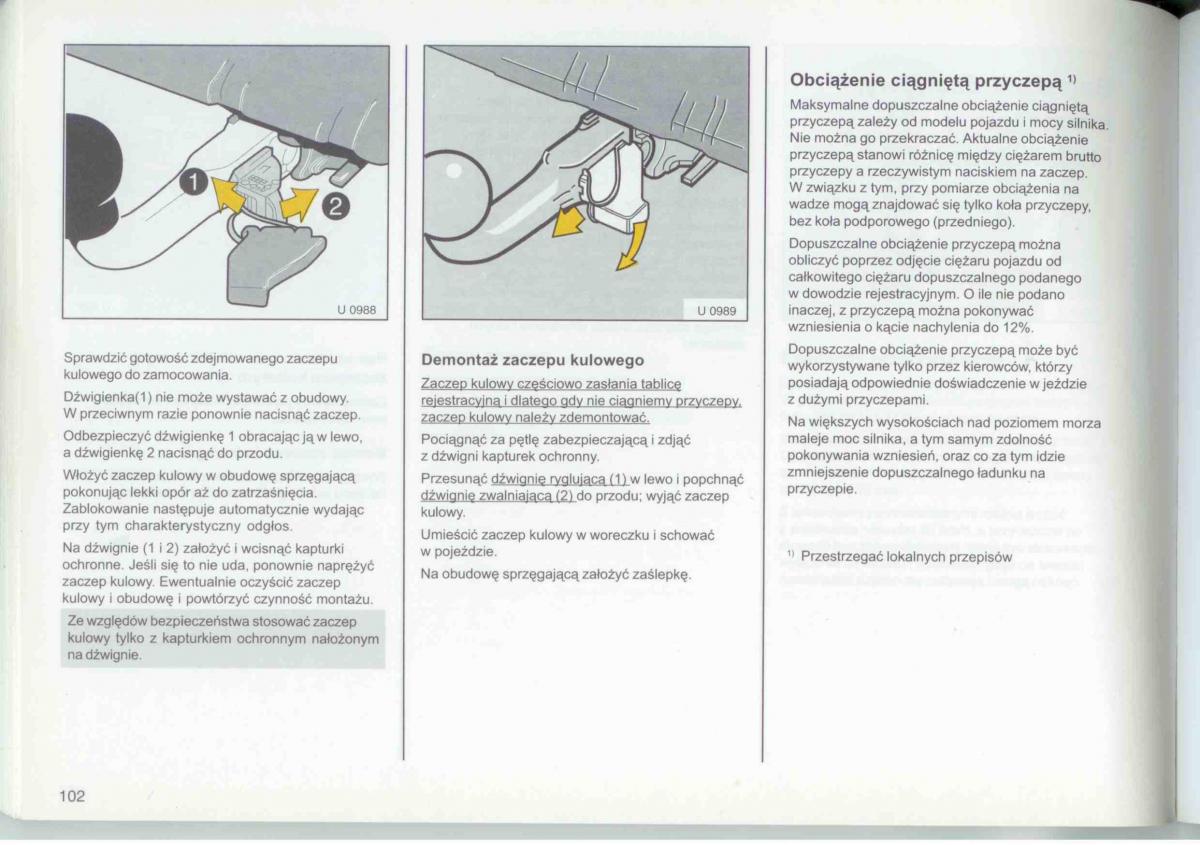 Opel Frontera A Isuzu Wizard Vauxhall Holden instrukcja obslugi / page 104