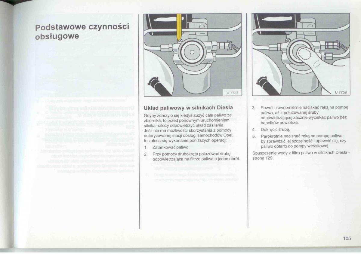 Opel Frontera A Isuzu Wizard Vauxhall Holden instrukcja obslugi / page 107