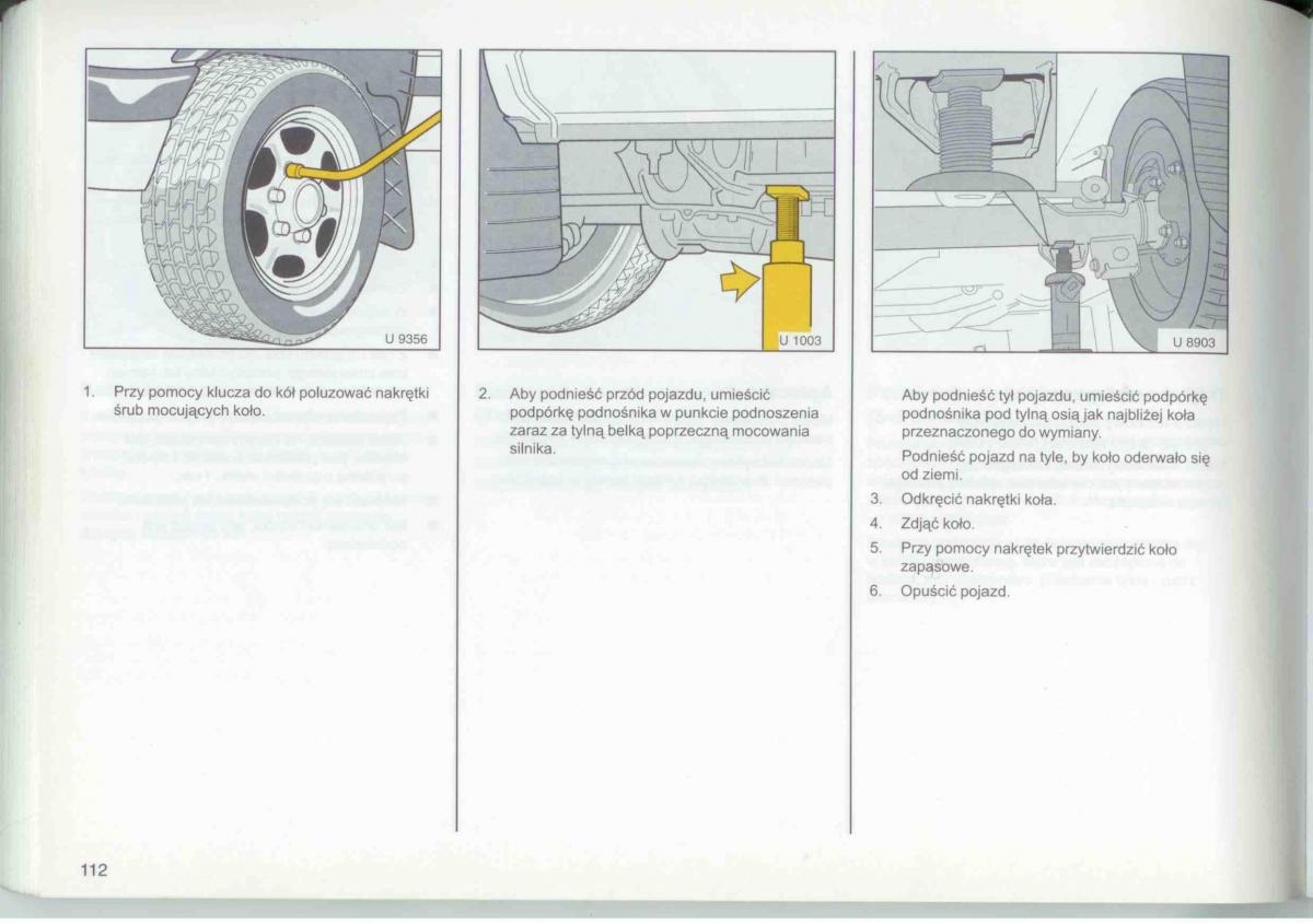 Opel Frontera A Isuzu Wizard Vauxhall Holden instrukcja obslugi / page 114