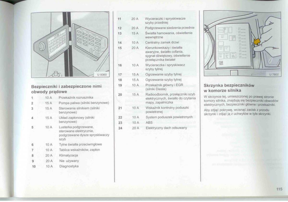 Opel Frontera A Isuzu Wizard Vauxhall Holden instrukcja obslugi / page 117