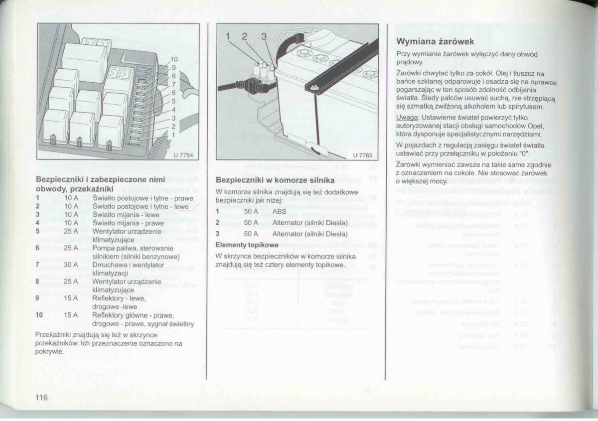 Opel Frontera A Isuzu Wizard Vauxhall Holden instrukcja obslugi / page 118