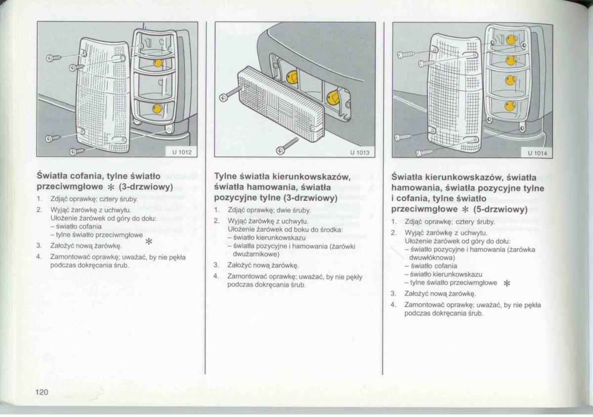 Opel Frontera A Isuzu Wizard Vauxhall Holden instrukcja obslugi / page 122