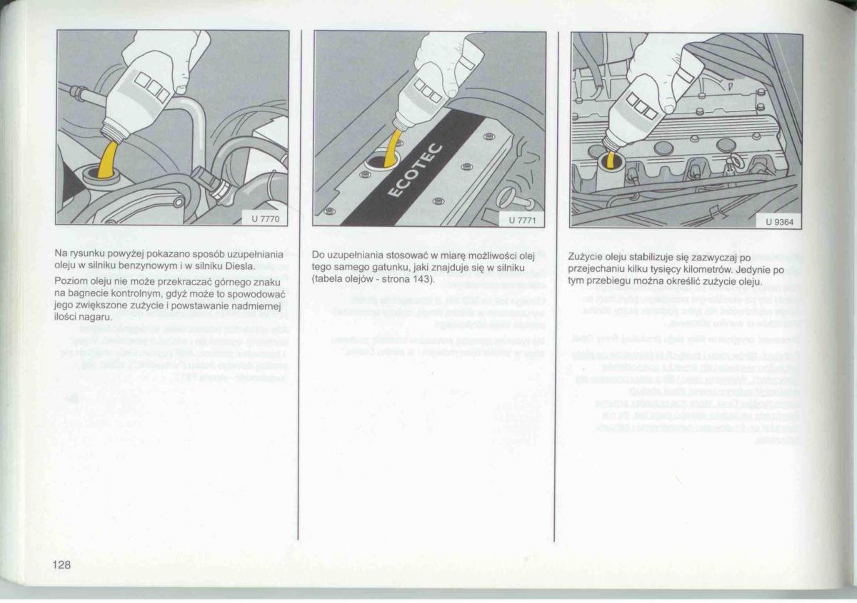 Opel Frontera A Isuzu Wizard Vauxhall Holden instrukcja obslugi / page 130