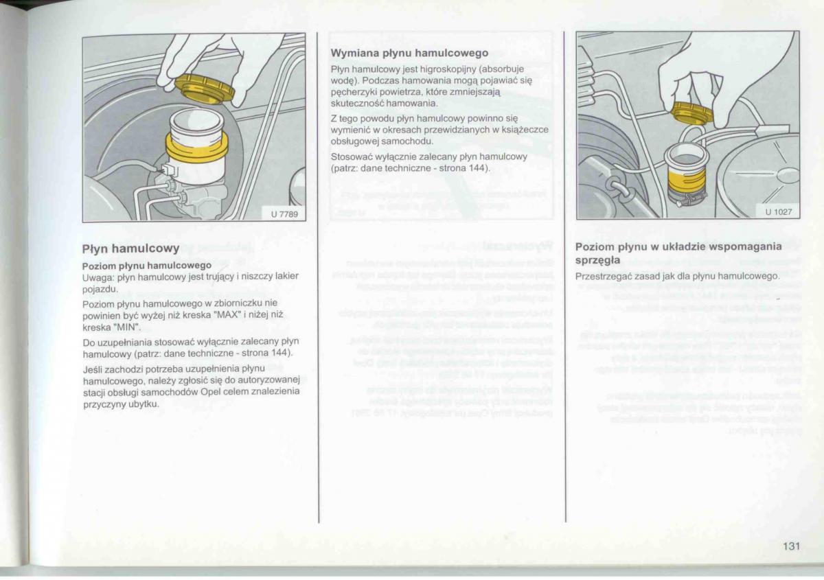 Opel Frontera A Isuzu Wizard Vauxhall Holden instrukcja obslugi / page 133